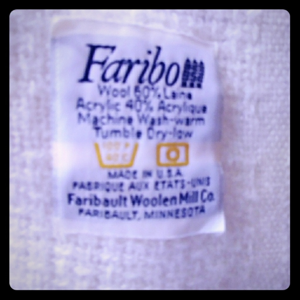 Vintage Fairbo knit throw blanket
